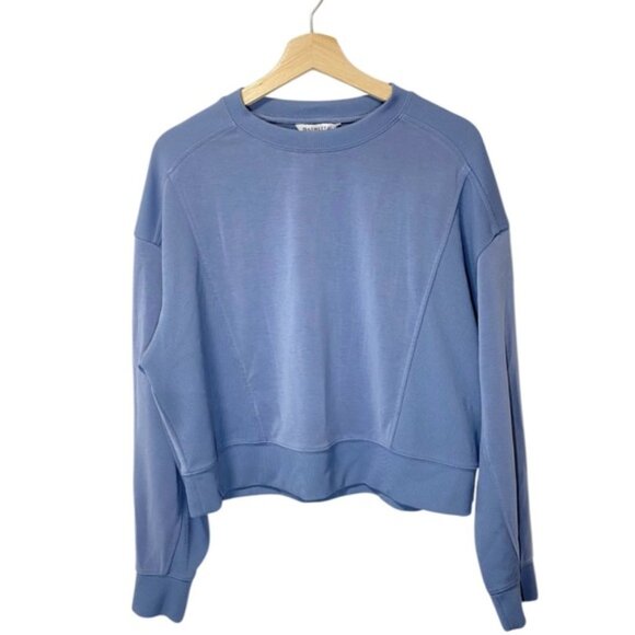 Athleta Oversized Light Blue Hoodie Modal Blend Stretch — Size M - Picture 1 of 9